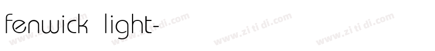 fenwick light字体转换
